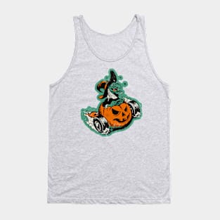 Vintage Witch in Jack o'Lantern Car Tank Top